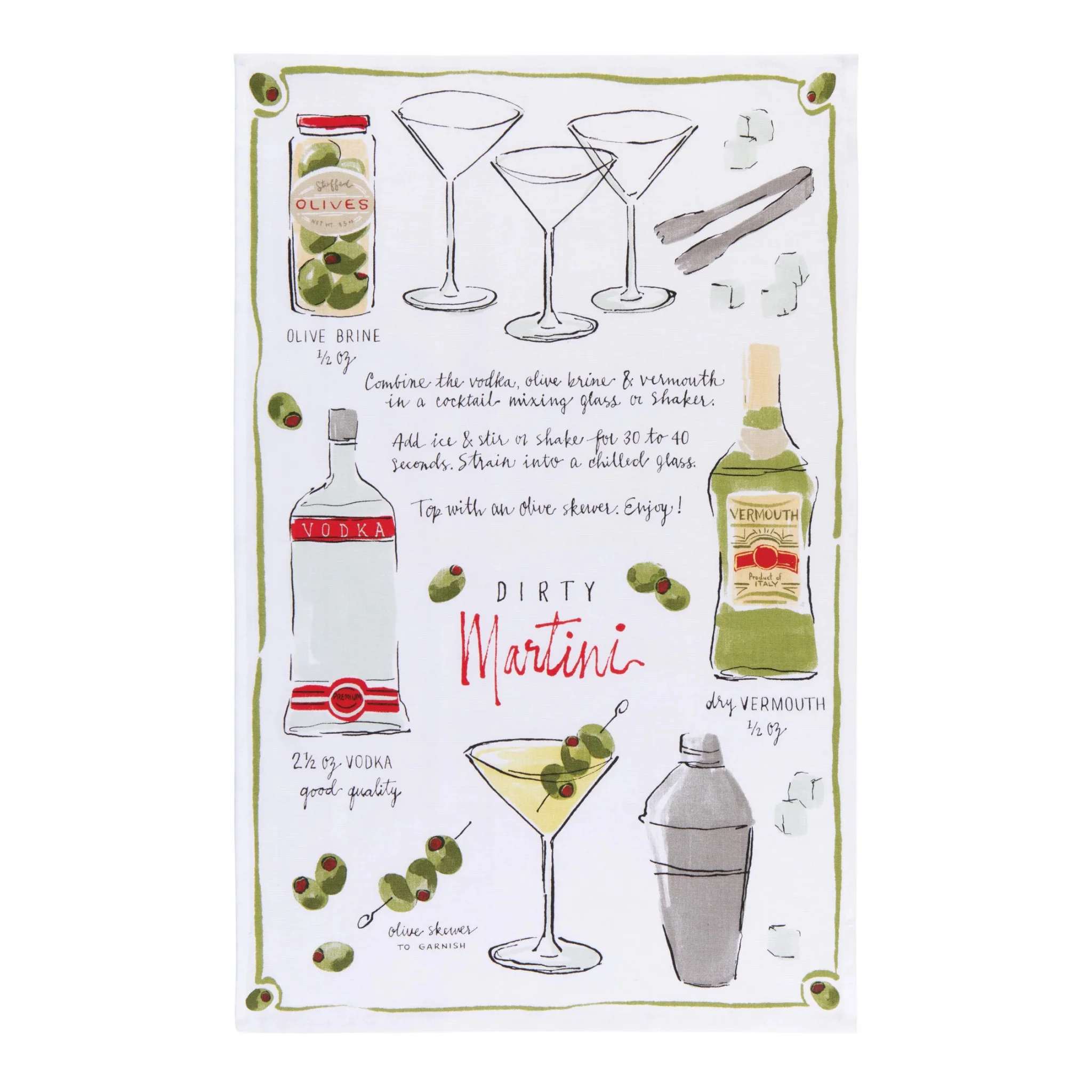 Martini Dishtowel