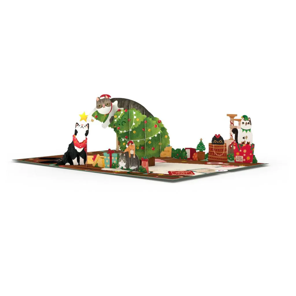 Meowy Little Christmas Cats 3D Pop Up Card - Image 2