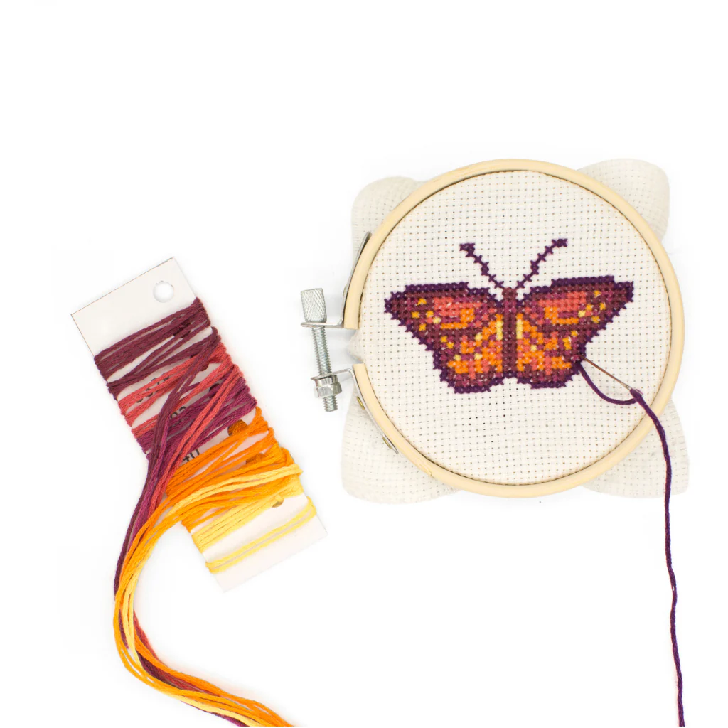 Mini Cross Stitch Embroidery Kit - Butterfly - Image 3