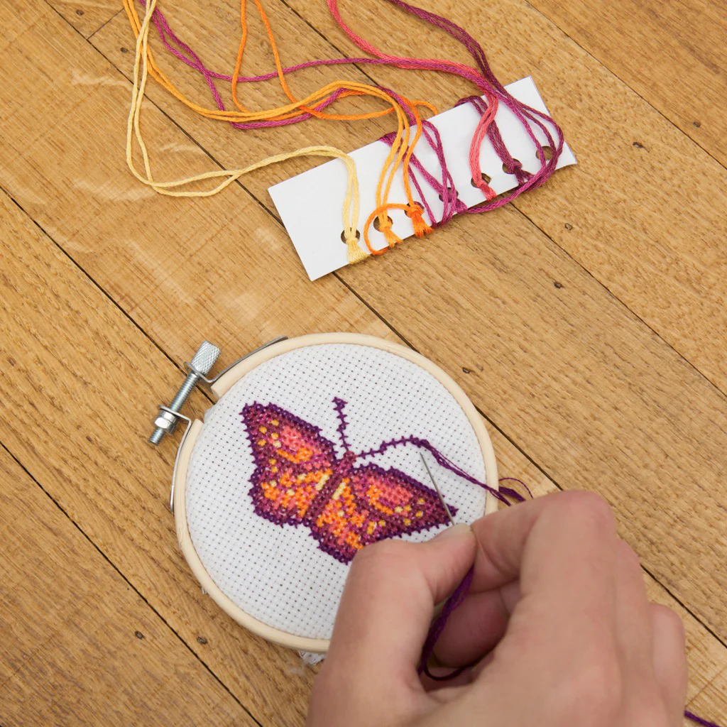 Mini Cross Stitch Embroidery Kit - Butterfly - Image 4