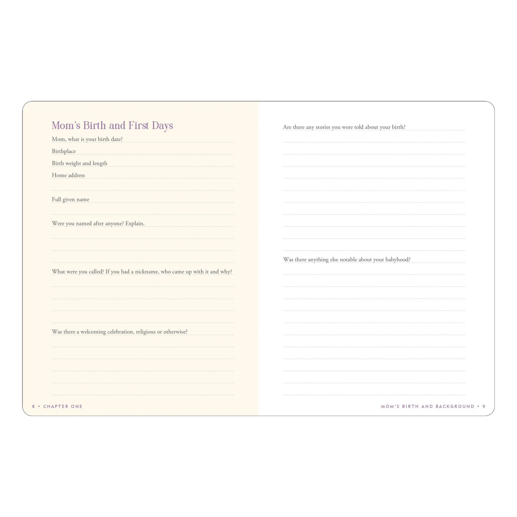 Mom's Story Keepsake Memory Journal - Image 2