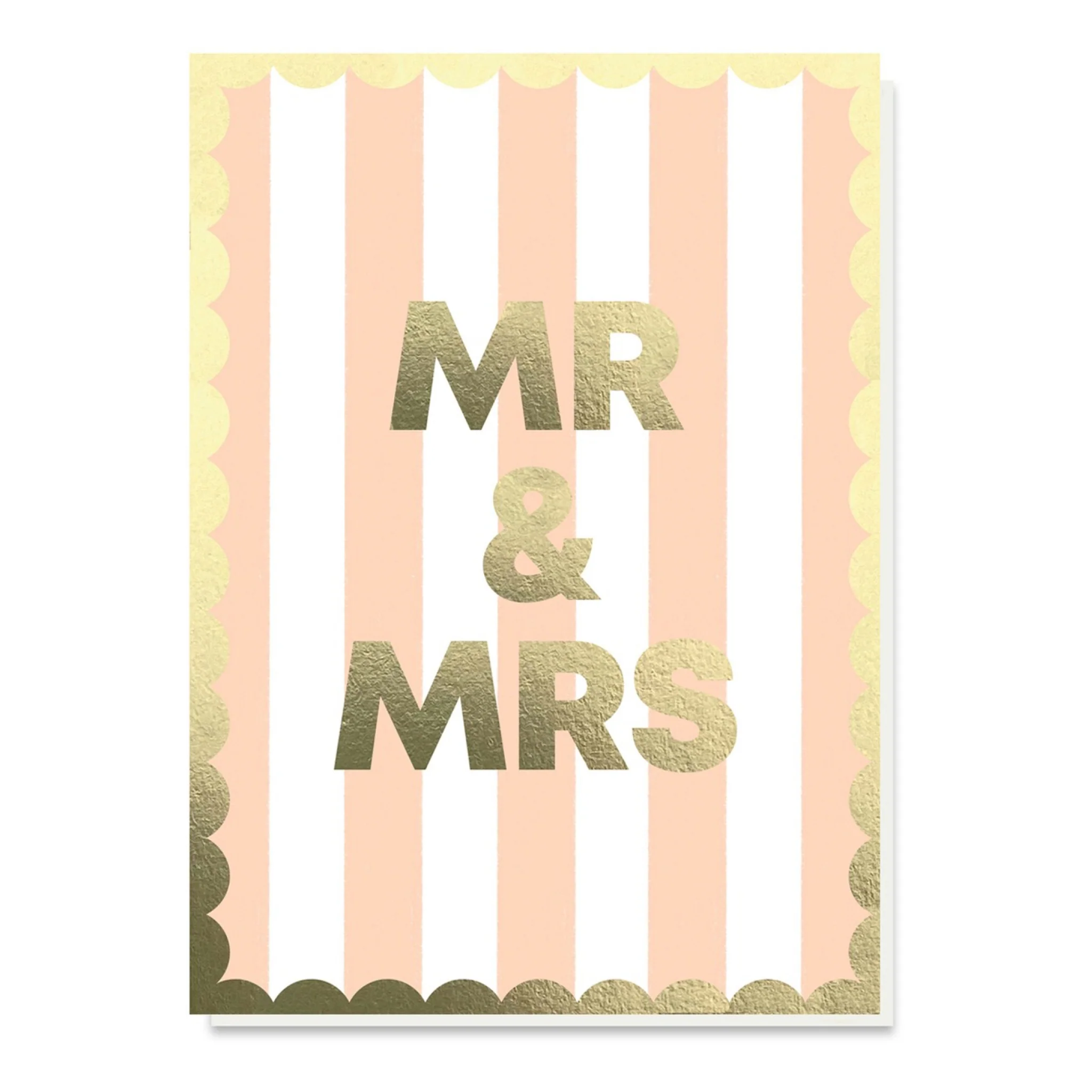 Mr & Mrs Gold Wedding Card