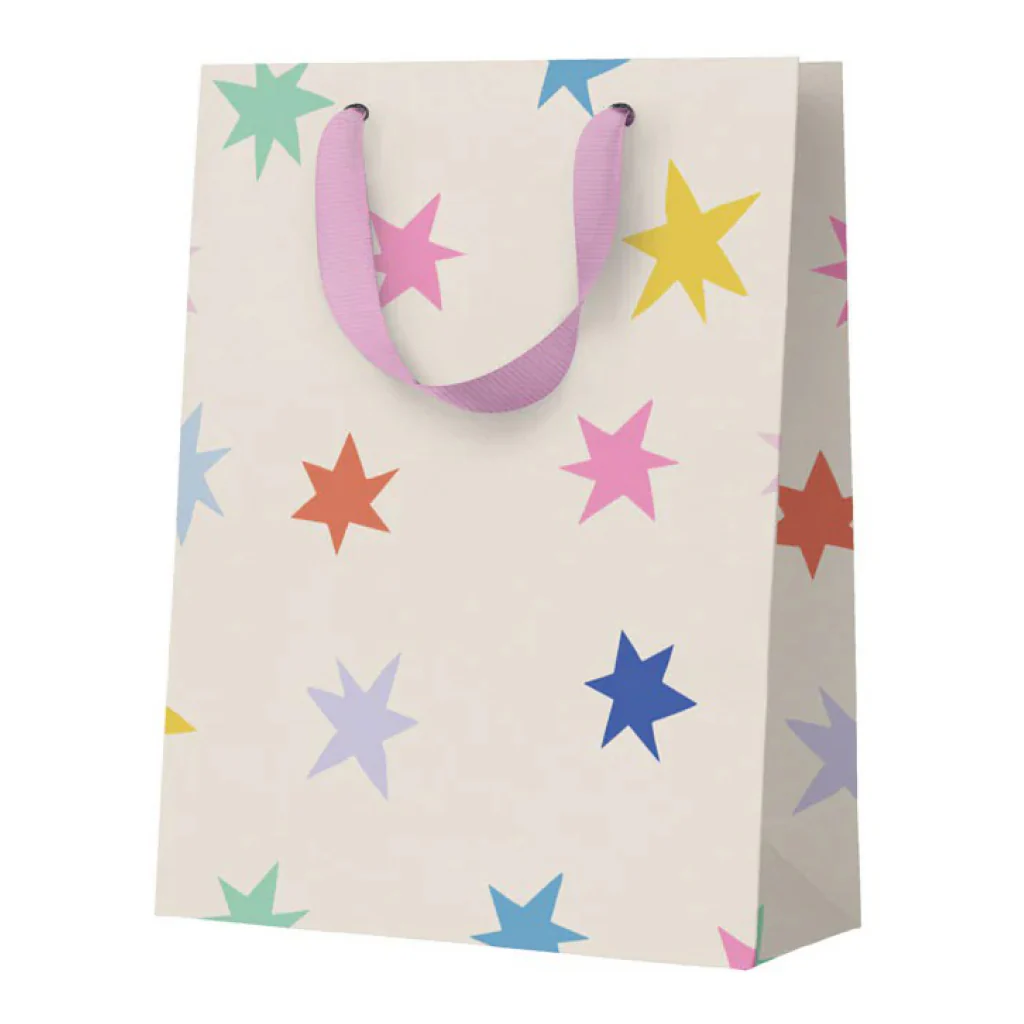 Multi Stars Medium Gift Bag