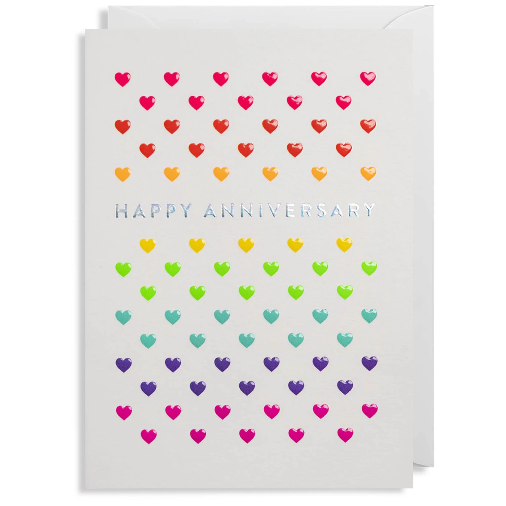 Multicolour Hearts Anniversary Card