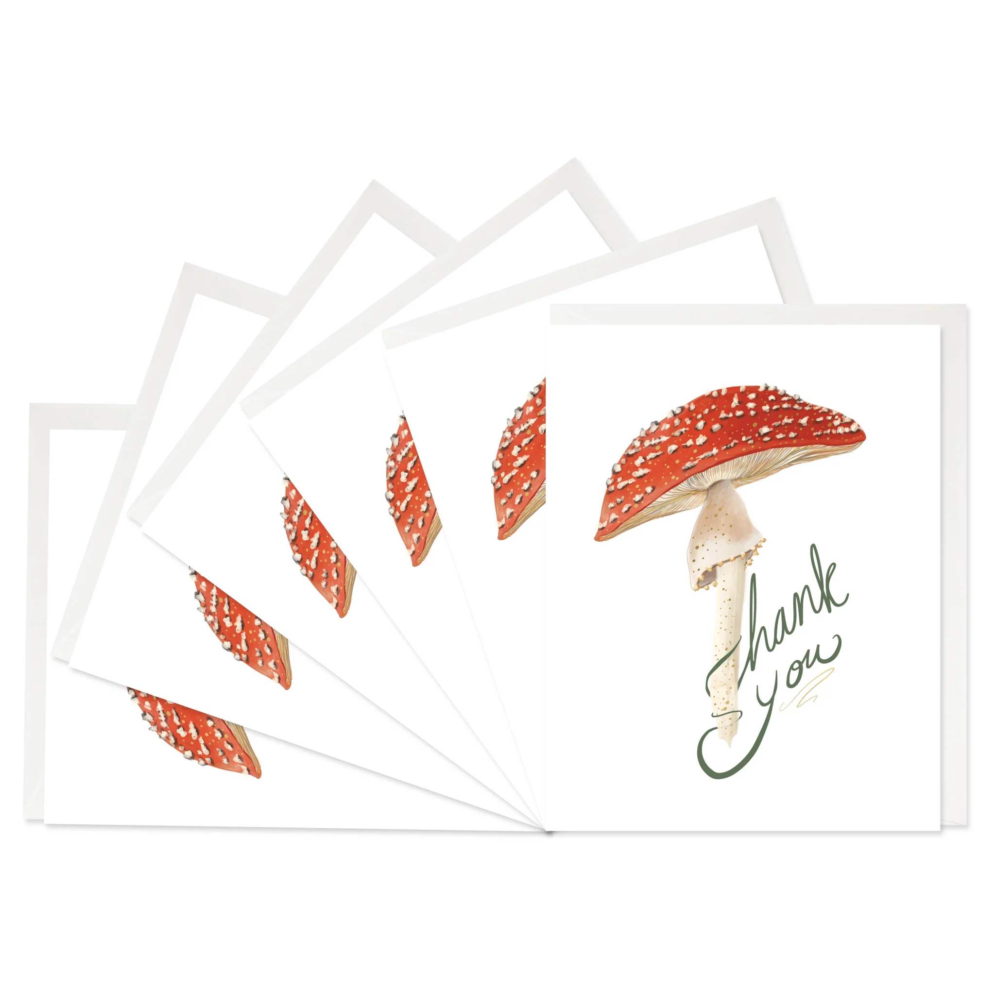 Mushroom Thank You Boxed Notecards