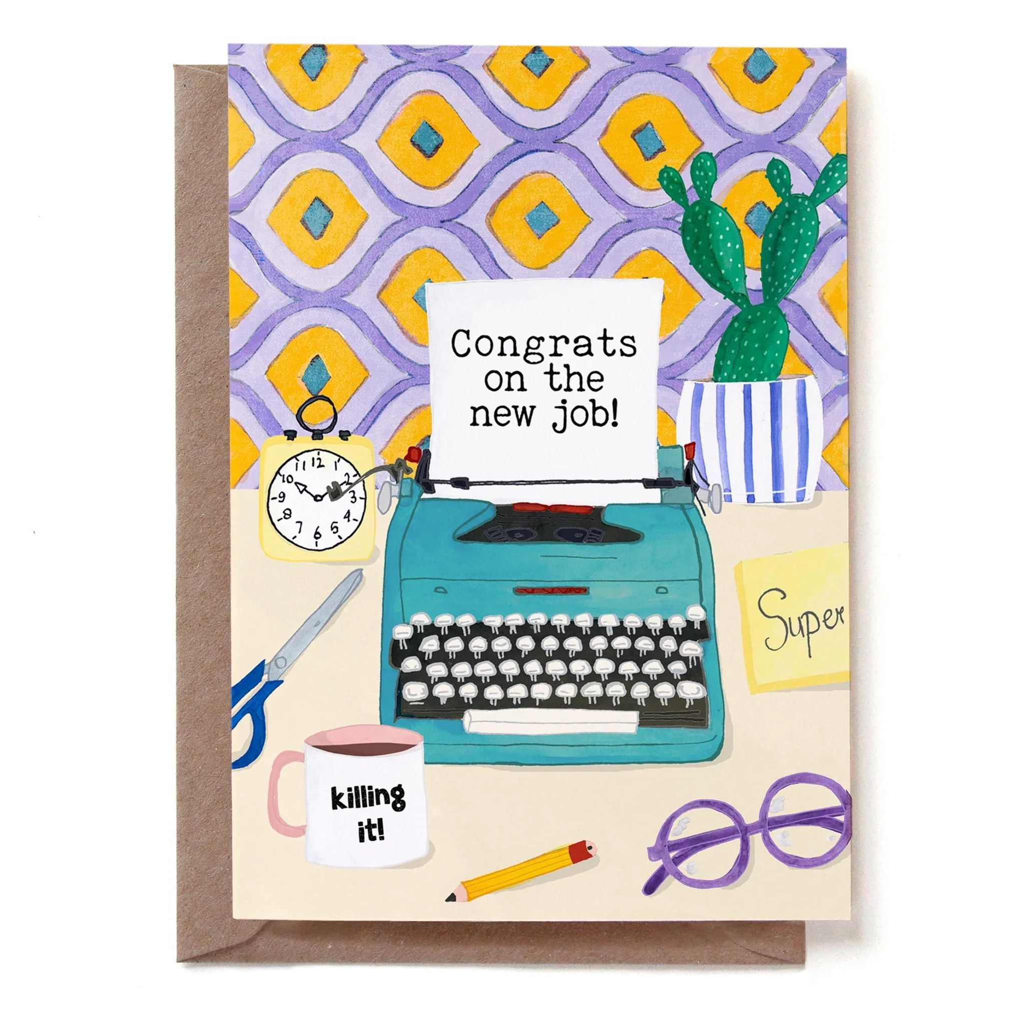 New Job Typewriter Card