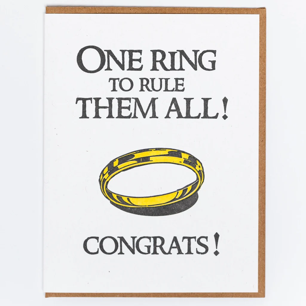 One Ring Engagement Card