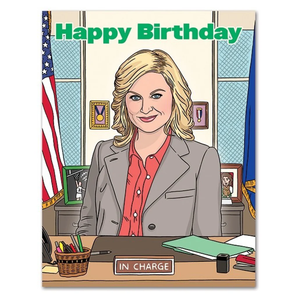 Parks & Rec Leslie Knope Birthday Card