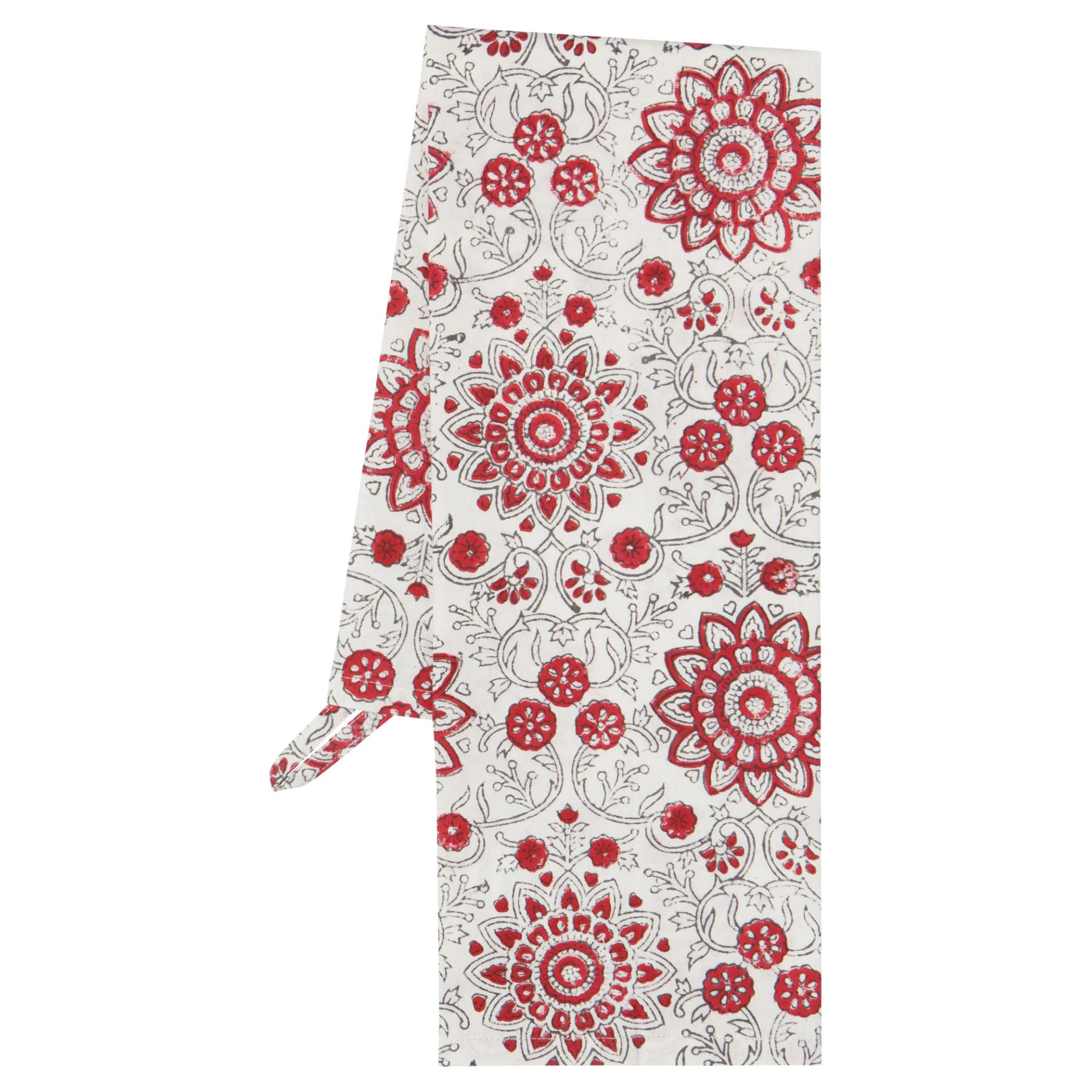Passionflower Block Print Tea Towel - Image 2