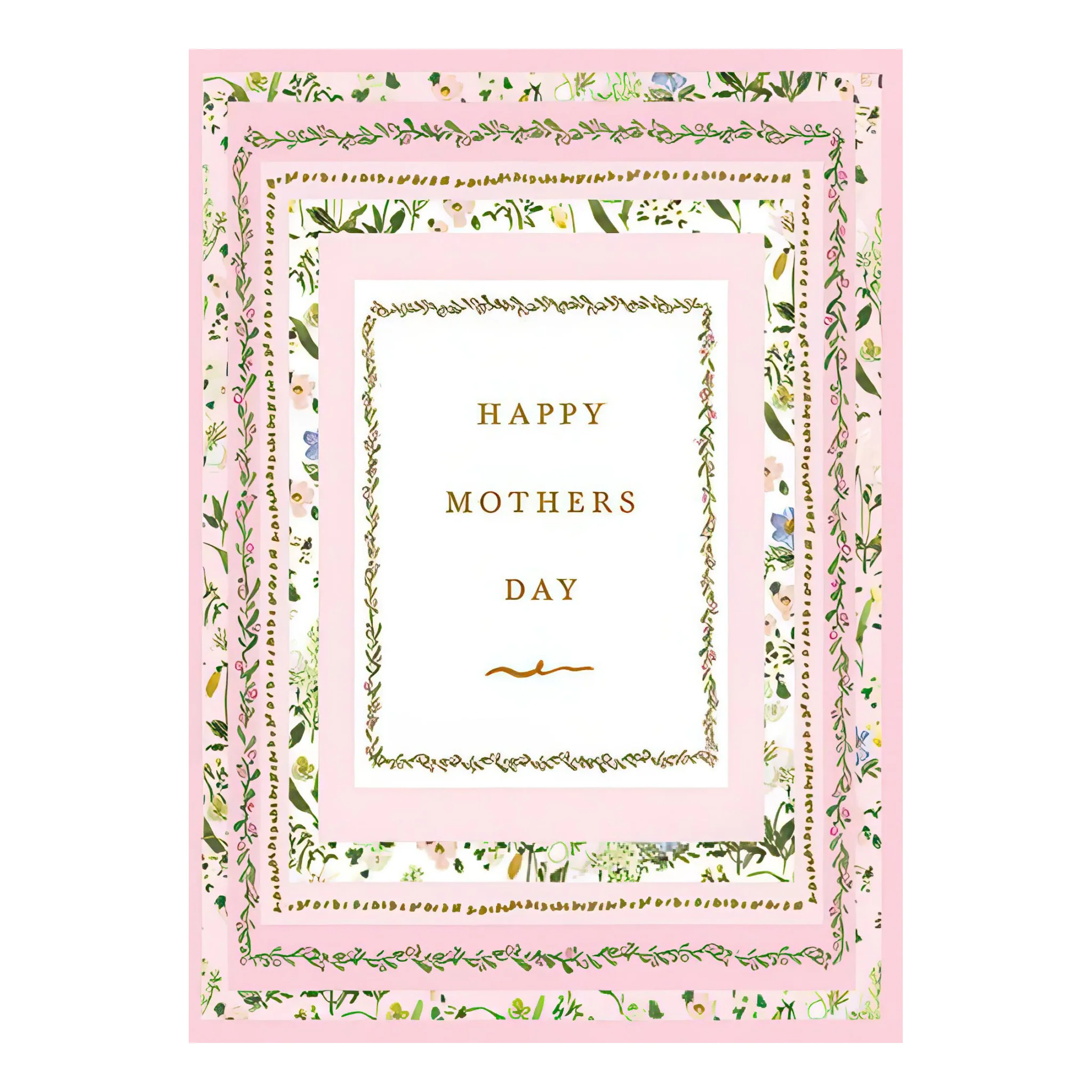 Pink Border Mother's Day Card