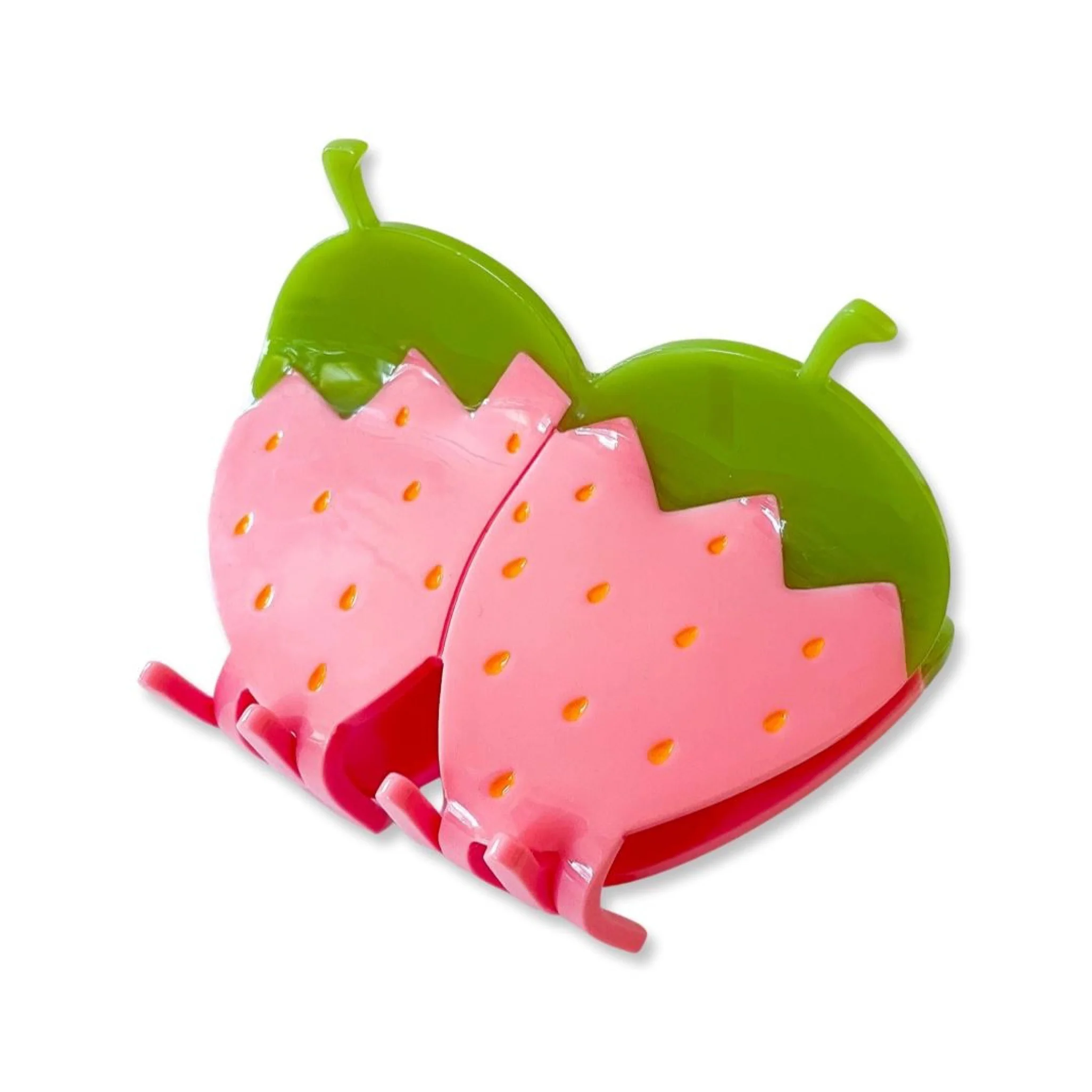 Pink Strawberry Hair Claw Large - Image 3