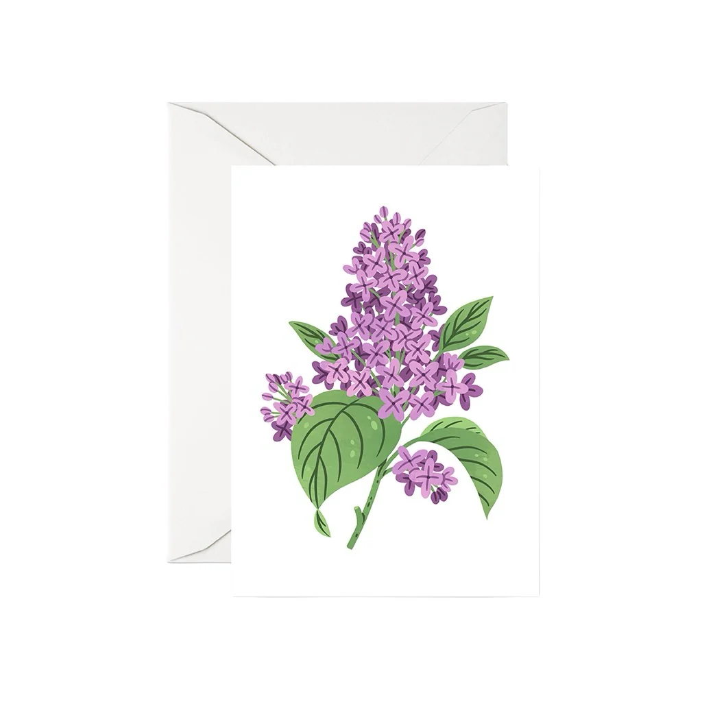 Purple Lilac Enclosure Card