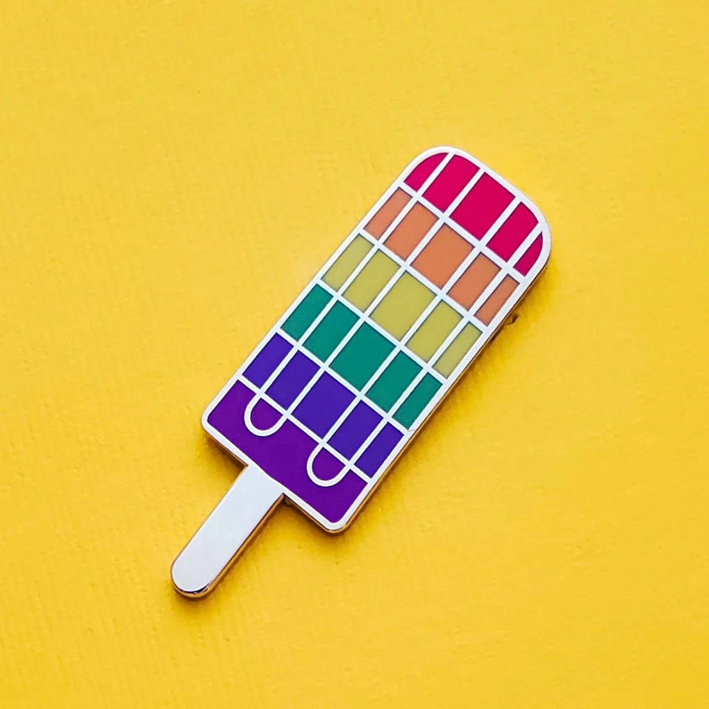 Rainbow Popsicle Enamel Pin