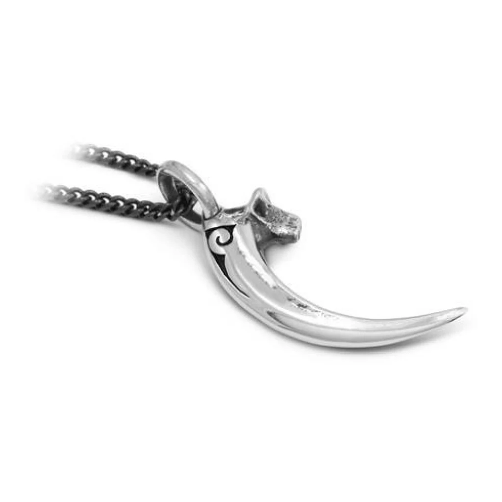 Raven Talon Necklace Silver - Image 2