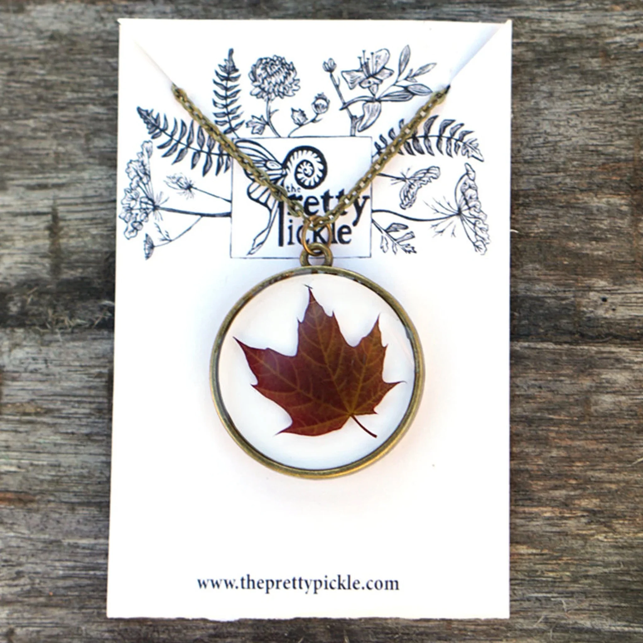 Red Maple Leaf Necklace - Image 3