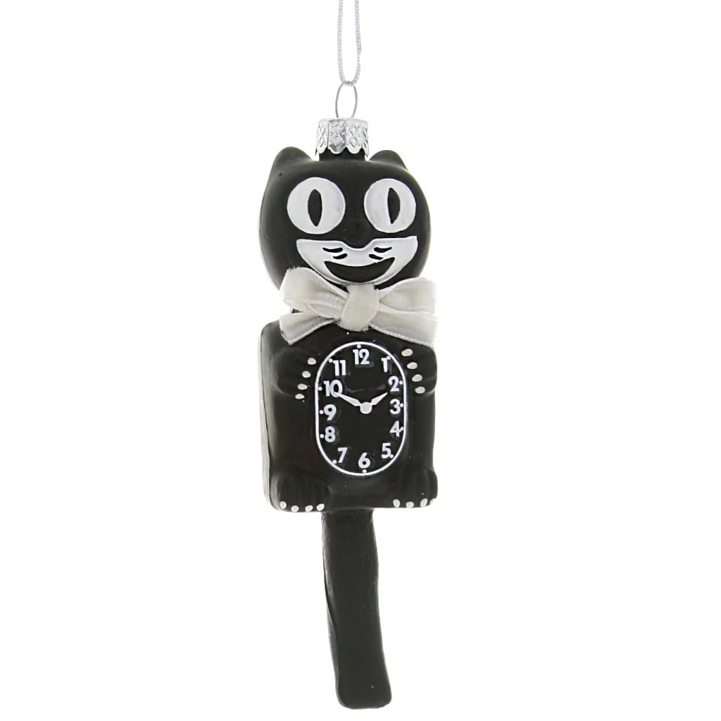 Retro Cat Clock Ornament