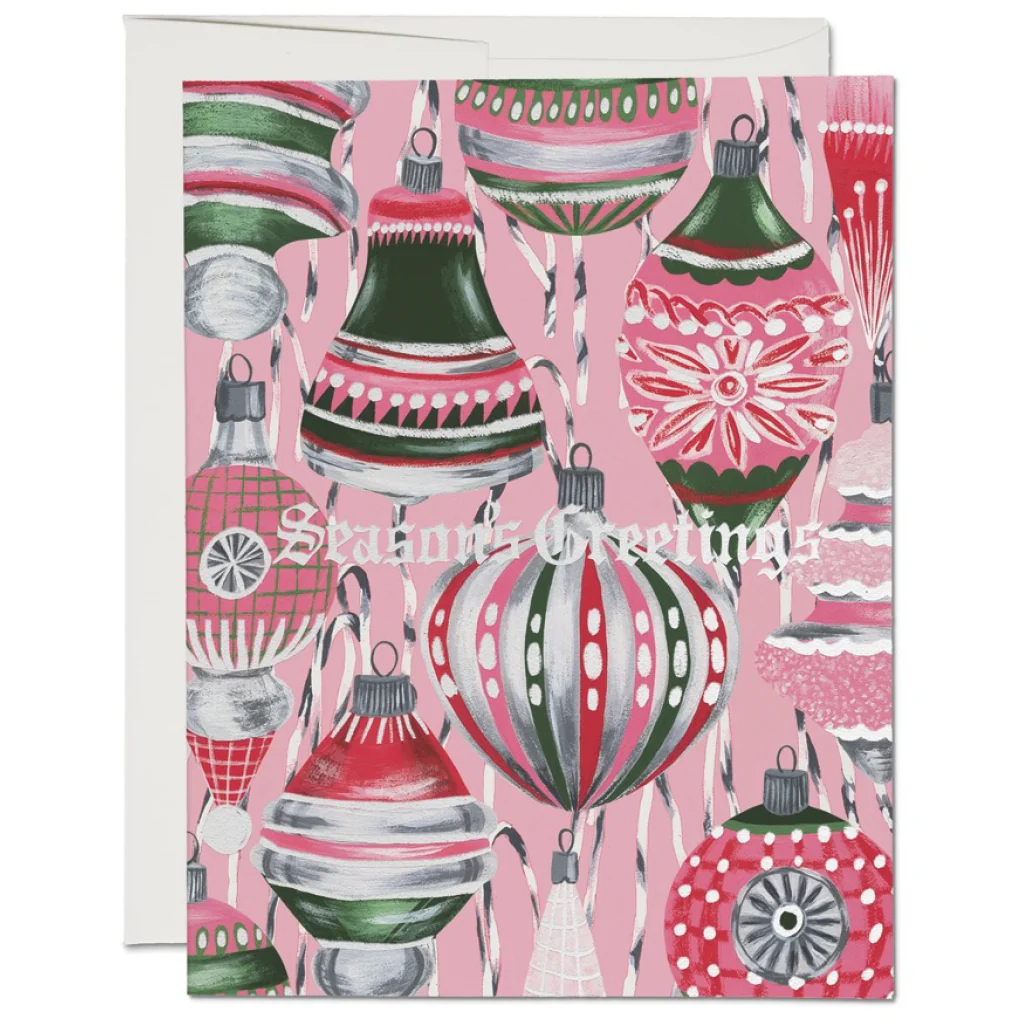 Retro Ornaments Holiday Card