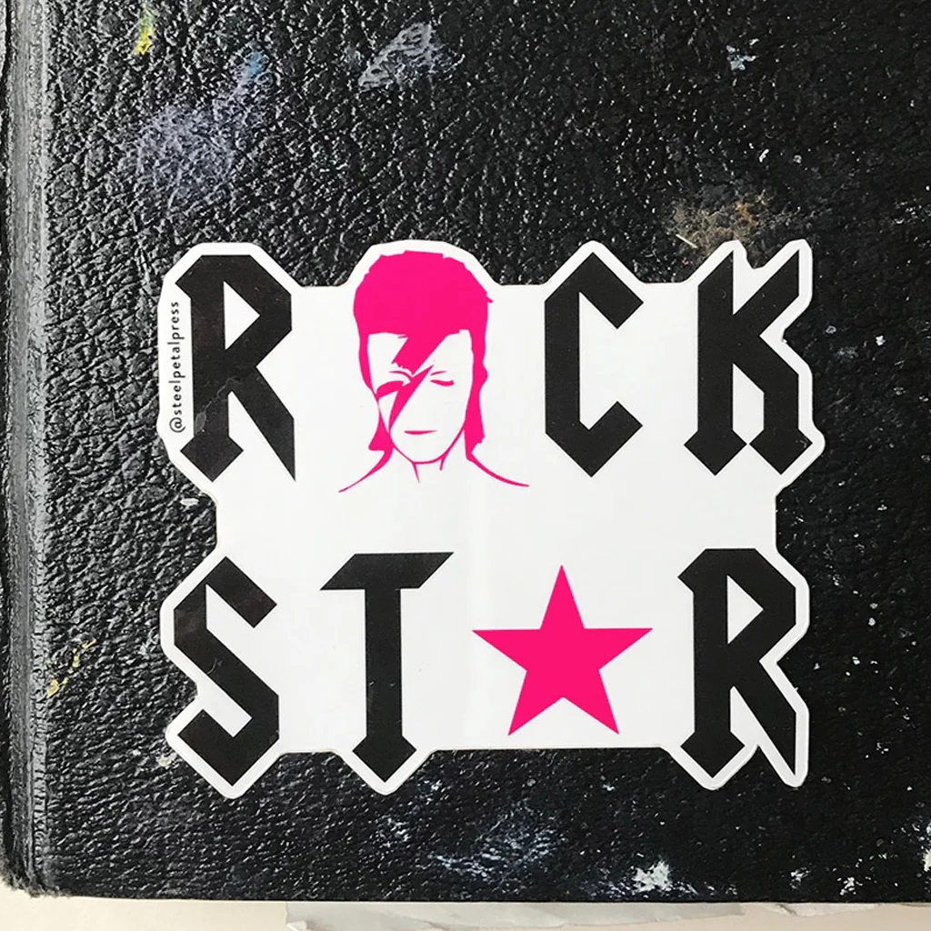 Rock Star David Bowie Sticker