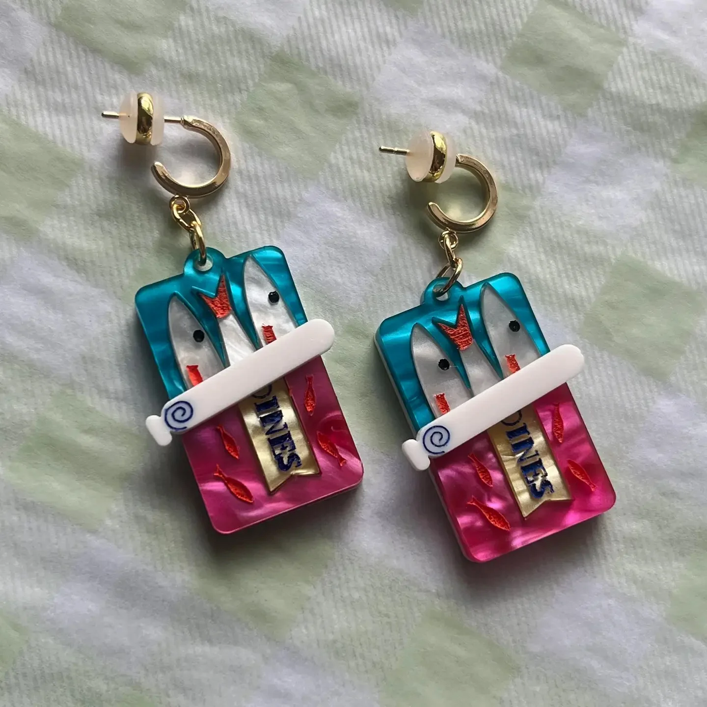 Sardine Can Earrings