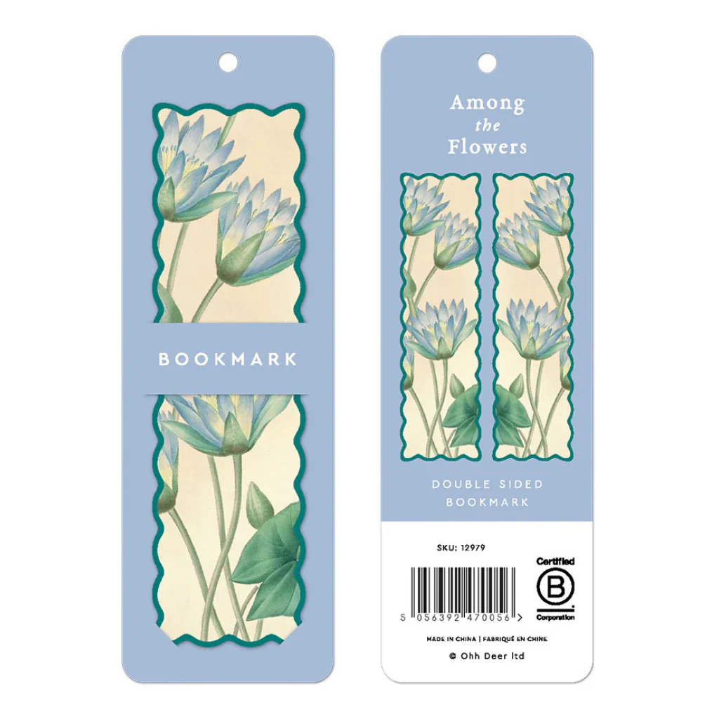 Scalloped Blue Nymphaea-Caerulea Bookmark