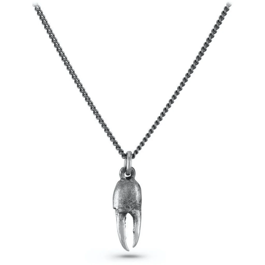Small Crab Claw Necklace Silver - Image 2
