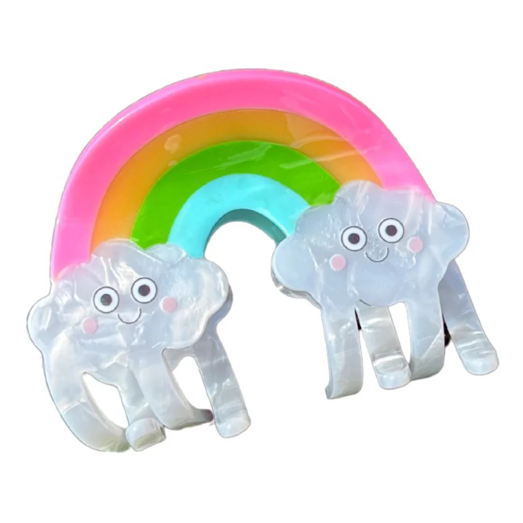 Smiley Rainbow Hair Clip