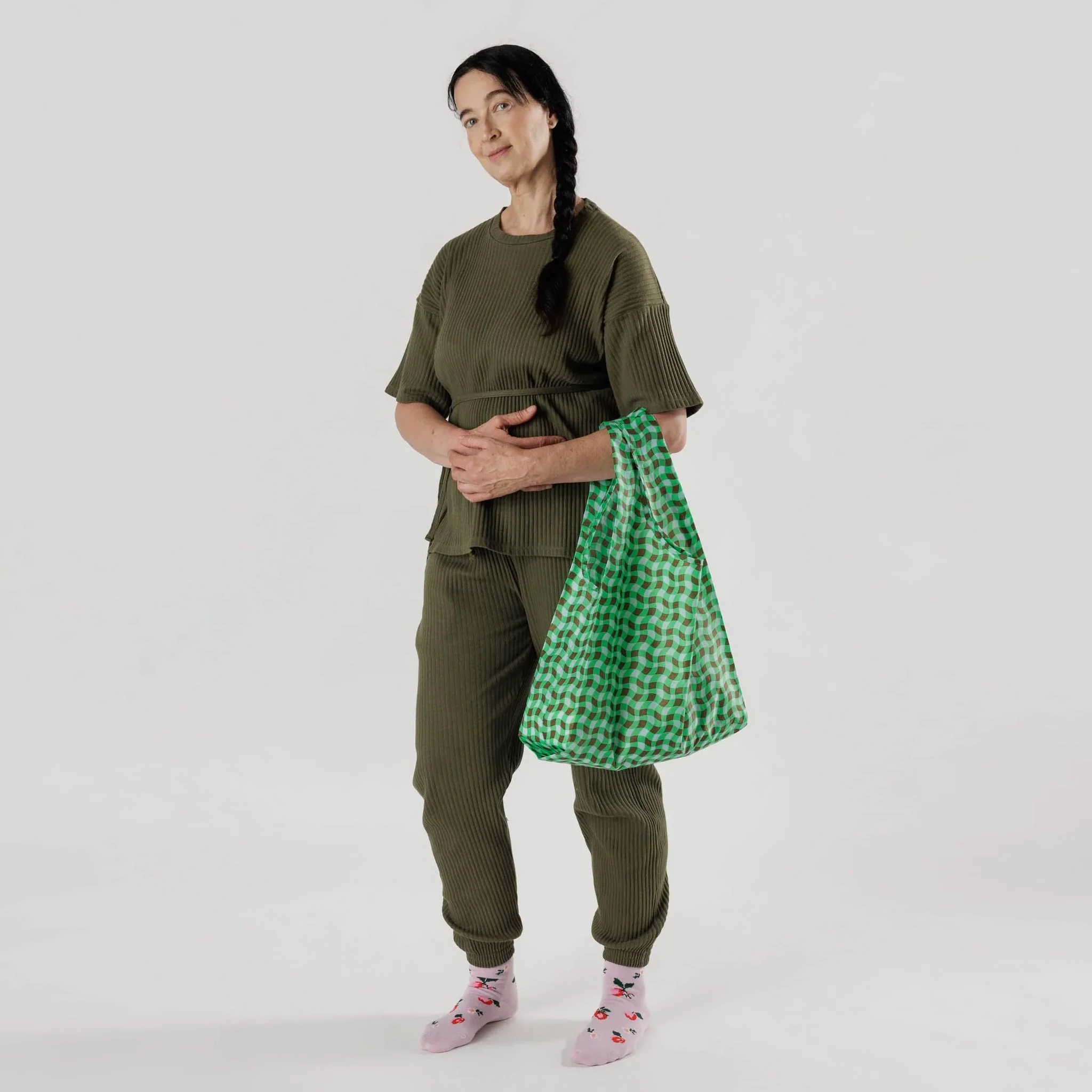 Standard Baggu Wavy Gingham Green - Image 2