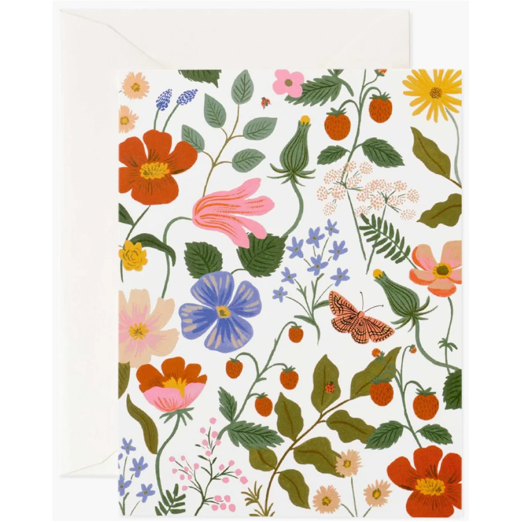 Strawberry Fields Cream Card