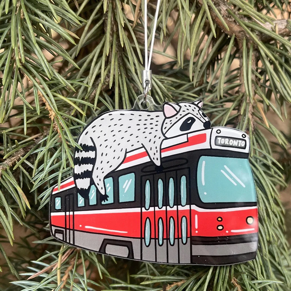 Streetcar Raccoon Ornament