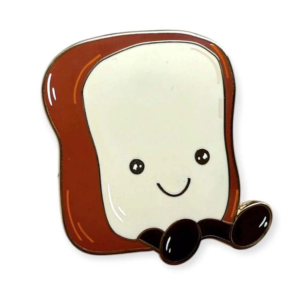 Toast Enamel Pin