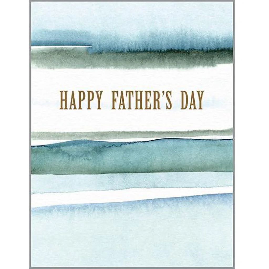 Watercolour Stripes Father's Day Card