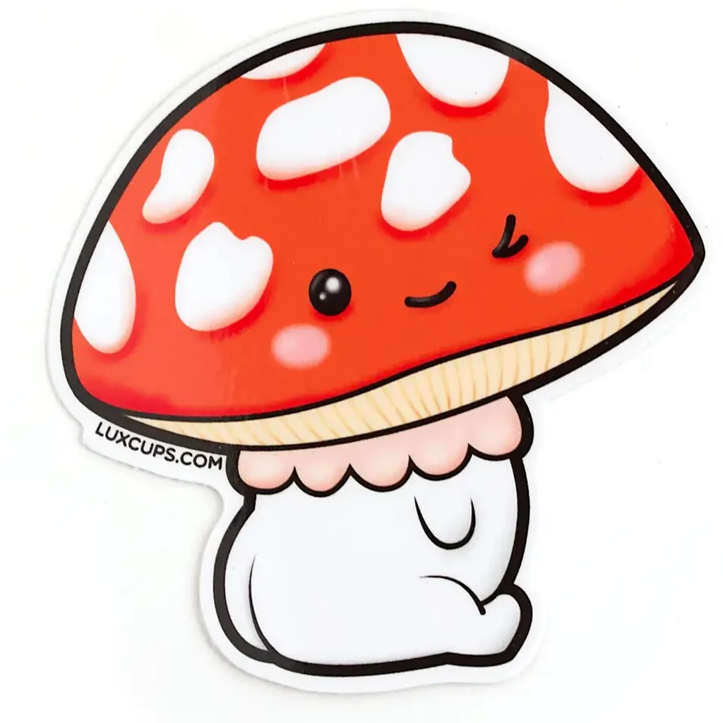 Winking Mushroom Sticker