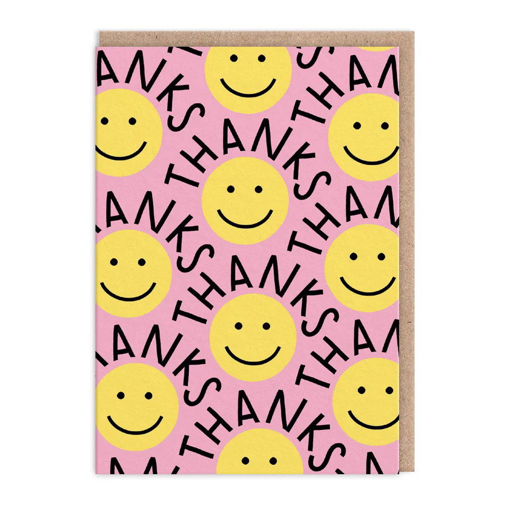Yellow Smiley Thank You Card Set - Image 2