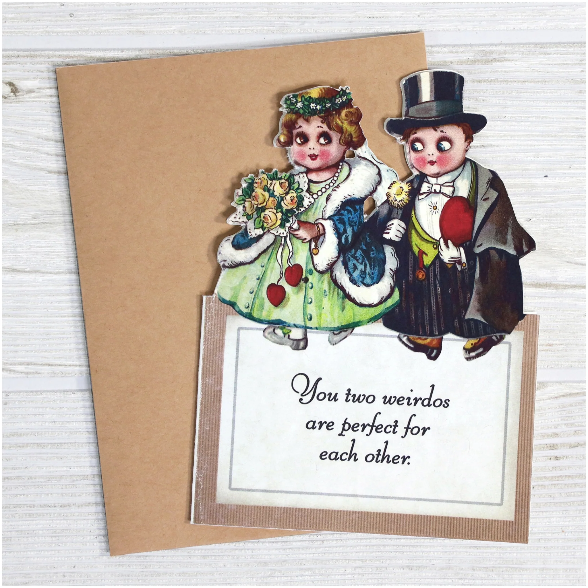 You Two Weirdos Wedding Card - Image 2
